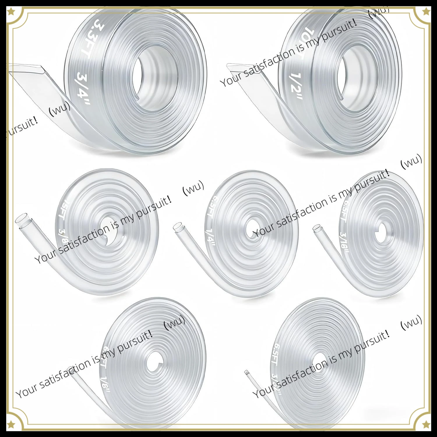 ZOCI-7 Sizes 4:1 Adhesive Heat Shrink Tubing Kit 54Ft Marine Waterproof Insulating Tube Oil Wear Resistant Sealing