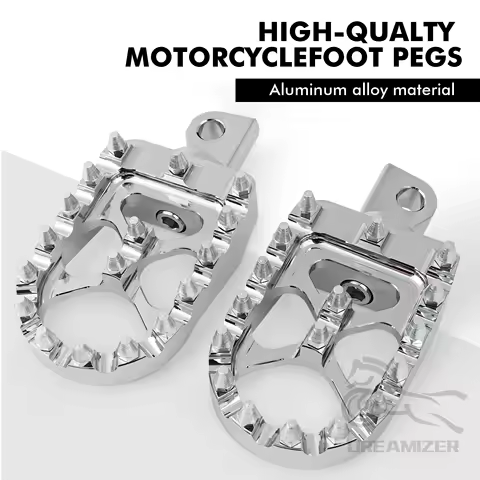 Spike Foot Pegs Motorcycle Wide Fat Footrests Pedals For Harley Dyna Wide Glide Sportster Iron 883
