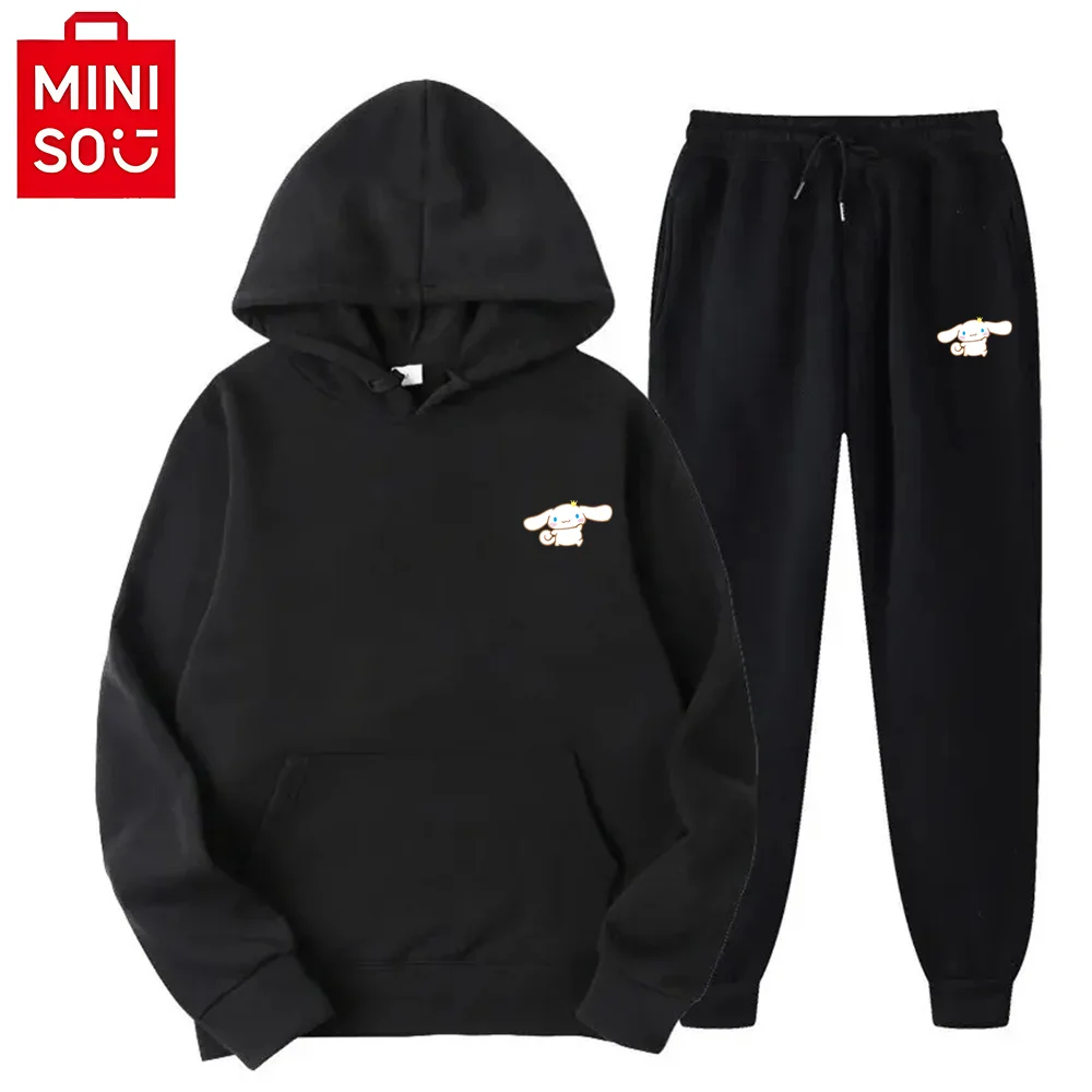 MINISO Fashion Best Sellers Sanrio Leisurewear Polyester Kangaroo Pocket High Quality Hoodie Cinnamoroll Cartoon Anime Printing