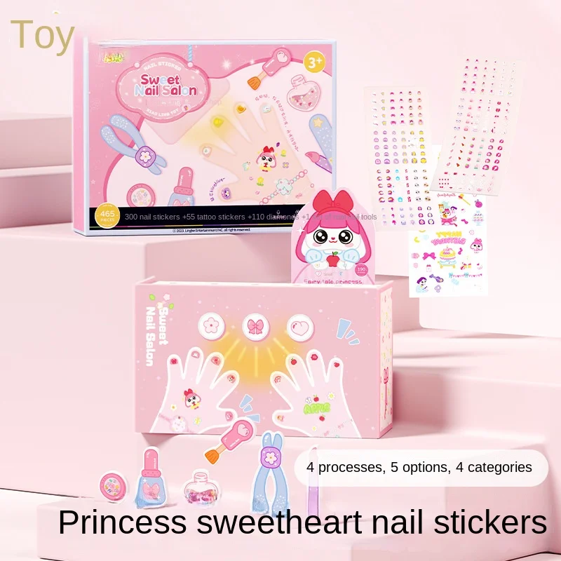 Luminous Nail Stickers Cartoon Nail Art Decorations Stickers For Girls Adhesive Nails Cute Manicure Foil Nail Art Decal Child