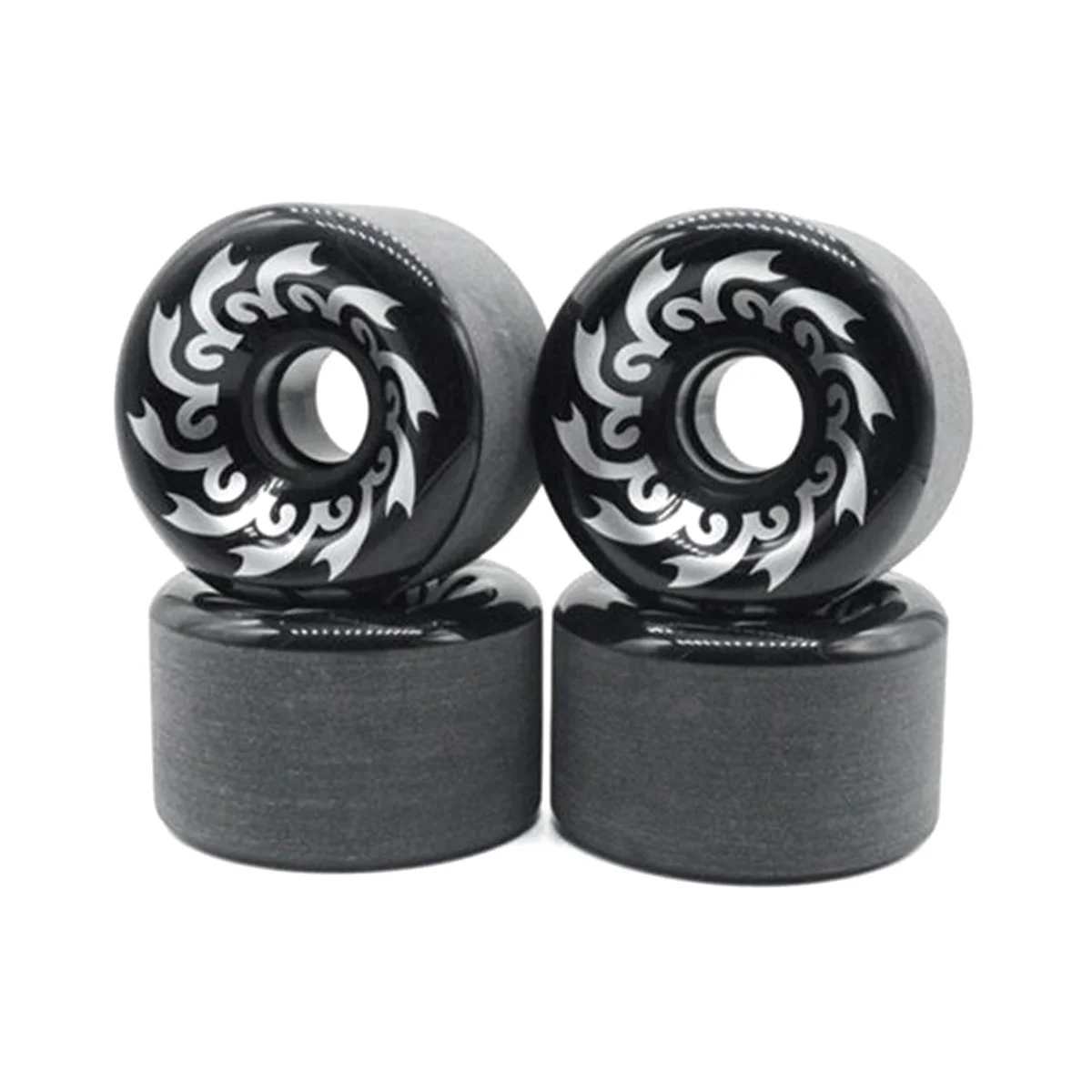 4Pcs Skateboard Accessories Double Warping 70X51Mm 82A Sliding Plate Grinding Wheel Long Board Wheels,Black