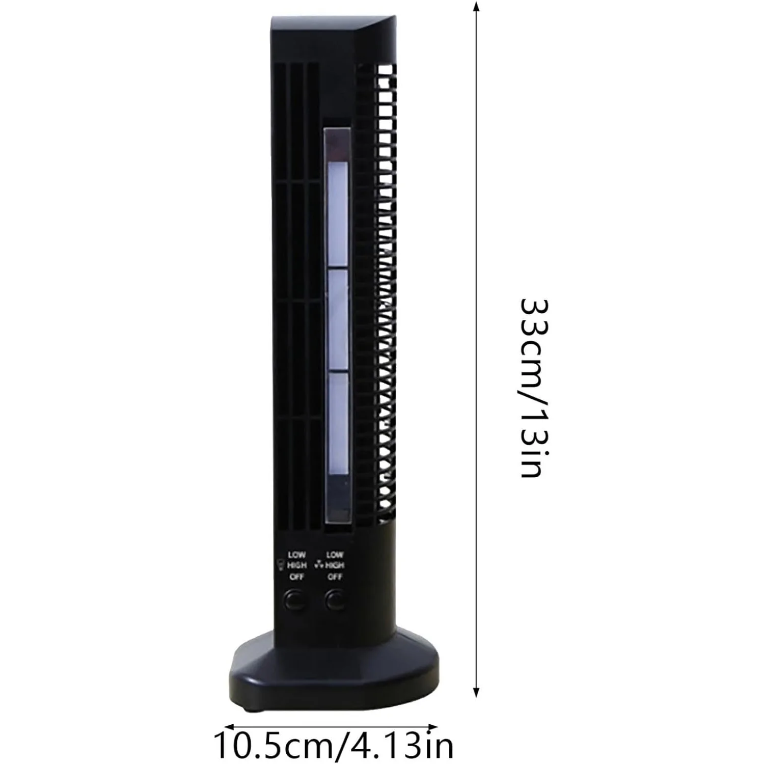 Mini Vertical Bladeless Air Cooler Fan Portable USB Desktop Air Conditioner Fan with LED Light Cooling Tower Fan for Home Office