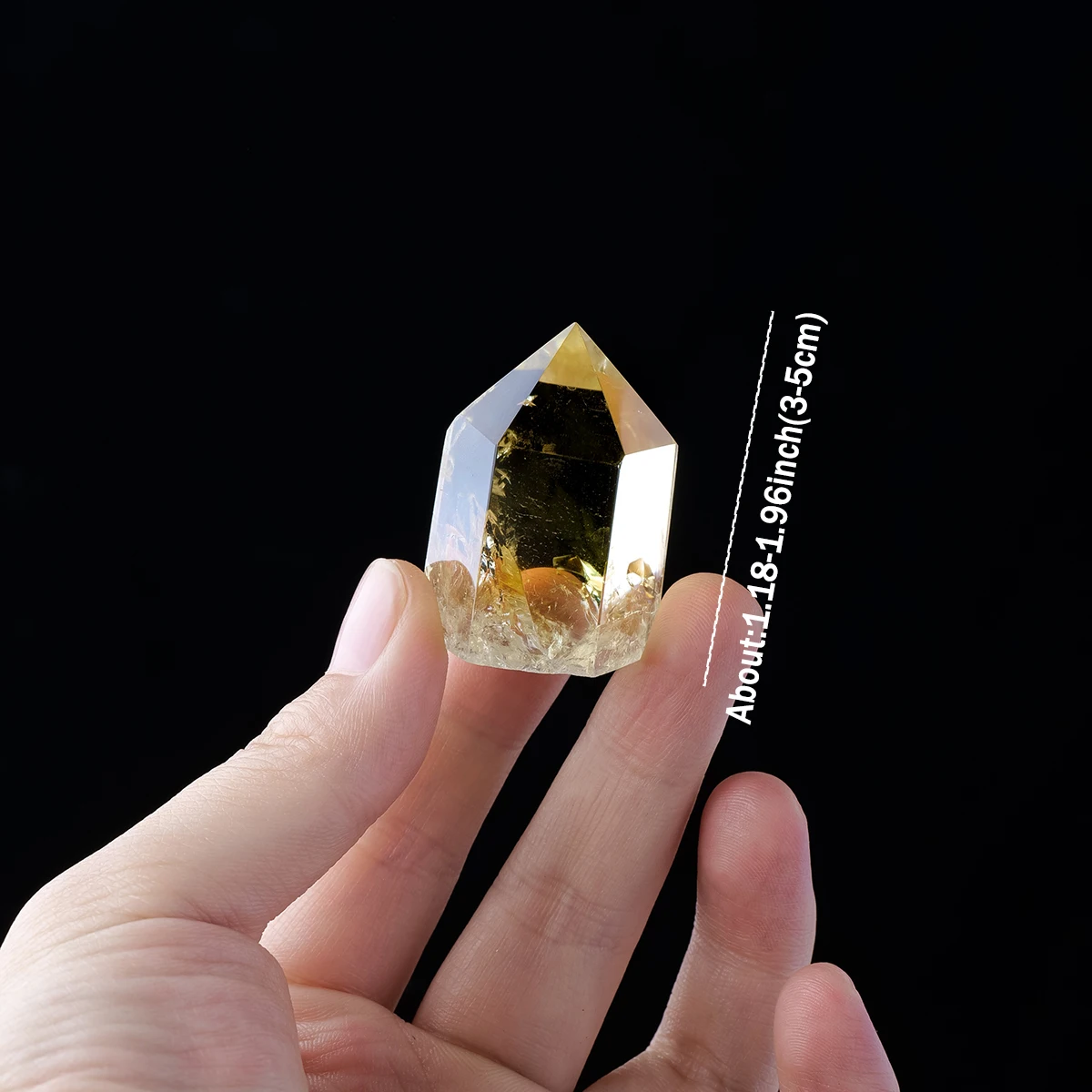 1PC Brazilian High-Quality Citrine Crystal Tower Healing Obelisk Yellow Quartz Wand Home Decor Energy Pyramid Ornament