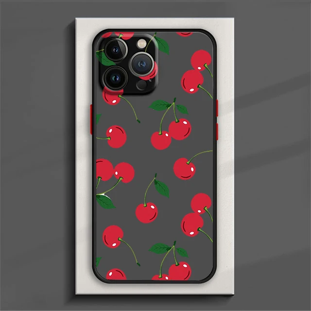 Cartoon Fruit Avocado Phone Case For iPhone 15 14 13 12 11 Pro Max mini XS XR X 8 7 6 Plus SE TPU Frosted Translucent Cover