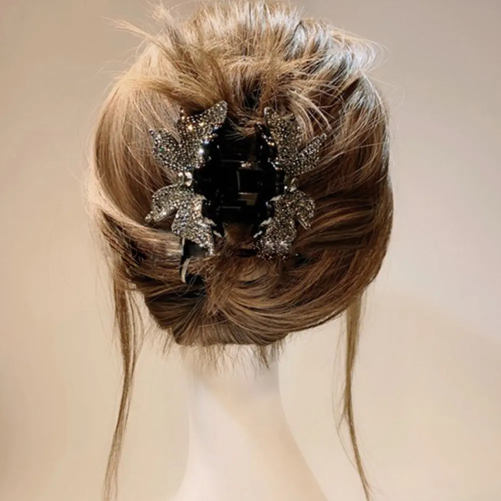 1Pcs Elegant Butterfly Bow Hair Clip for Women Acrylic Claw Clip Fashionable Daily Party Hair Accessory Lady Headdress