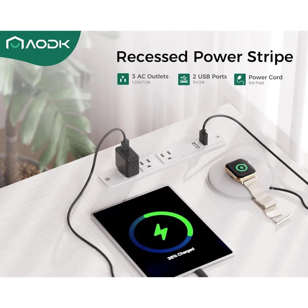 مكتب على شكل حرف L مقاس 53 بوصة مع مساحة تخزين ومنافذ طاقة وحامل وحدة المعالجة المركزية القابل للتعديل #6