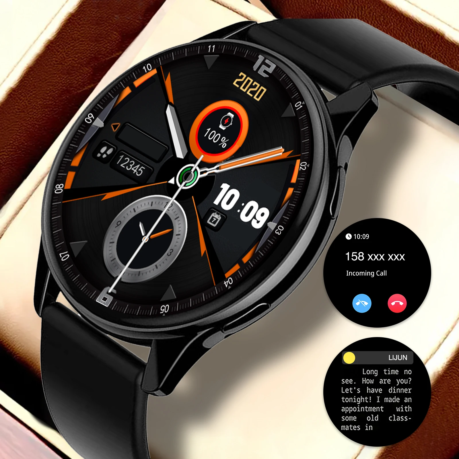 ساعة ذكية 2026، تذكير بالمكالمات/الرفض، عرض تذكير بالرسائل، وضع رياضي متعدد، تشغيل الموسيقى، مناسبة للرجال/النساء