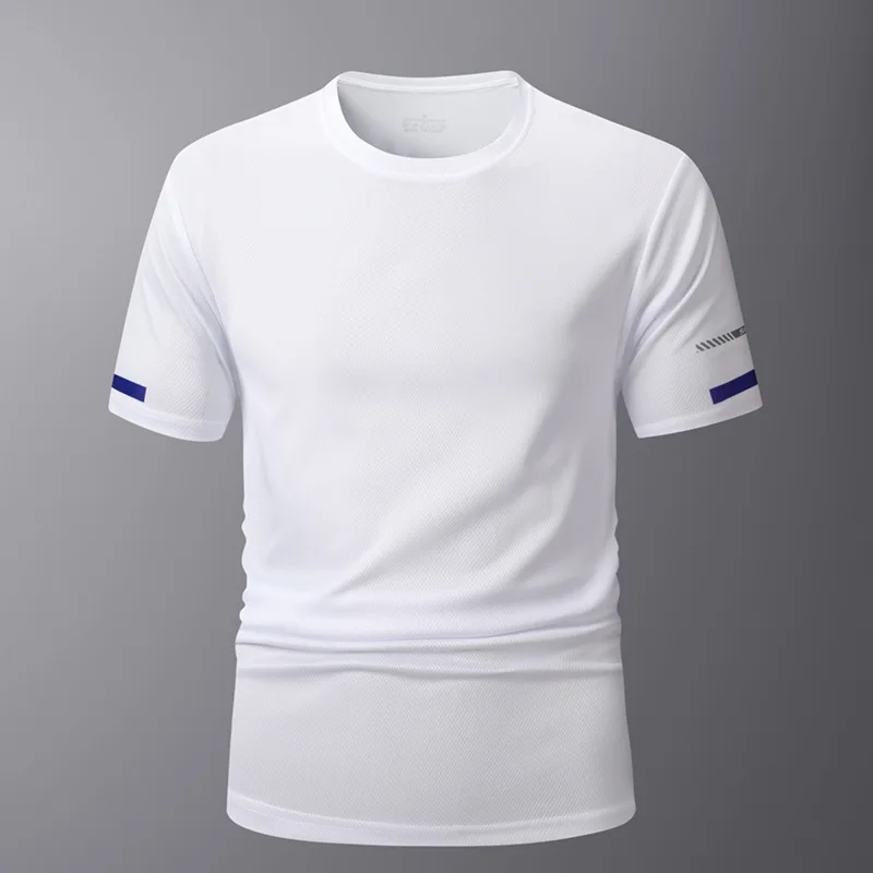Herren-Lauf-T-Shirt 2026 Sommer Schnelltrocknend Geruchshemmend Silberionen-Gewebe Verlängerter Saum mit Daumenlöchern für Kühles Laufen – Detail 4