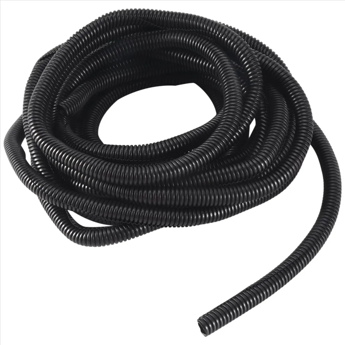 #42F 20 Ft Split Wire Conduit Polyethylene Tubing Black 10mm inner diameter,1/4 inch Bellows,(Polyethylene)