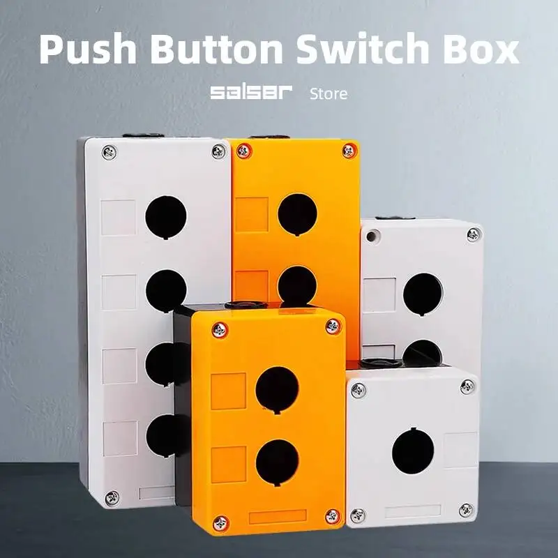 

Push Button Switch Box 22mm Mounting Hole Waterproof Yellow/Gray 1/2/3/4/5/6 Holes Industrial Indicator Enclosure