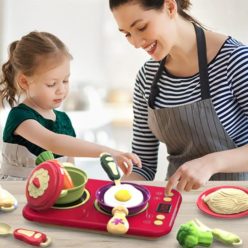 

Kids Kitchen Play Set Kitchen Role-Playing Toys With Sound And Light Educational Cartoon Learning Toy For Children Girls Kids