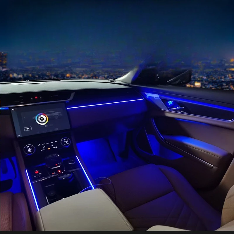 

Подходит для специального автомобиля Jaguar XFL, специальный внешний свет, 64 цвета, модернизированный четырехдверный светящийся чехол XFL, аксессуары