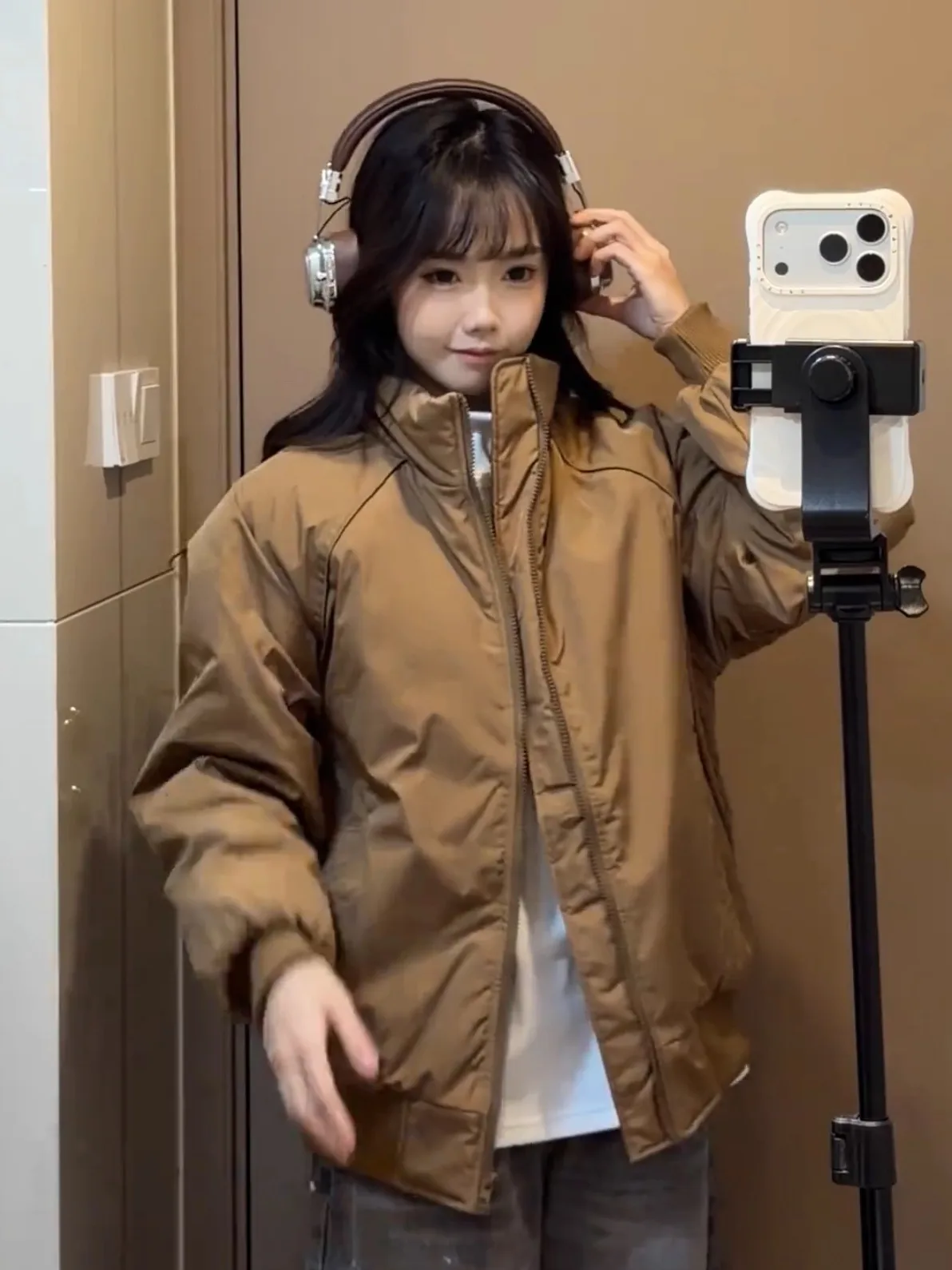 

Мужская зимняя куртка American Sle с воротником-стойкой, новая модная повседневная теплая куртка с хлопковой подкладкой и застежкой-молнией