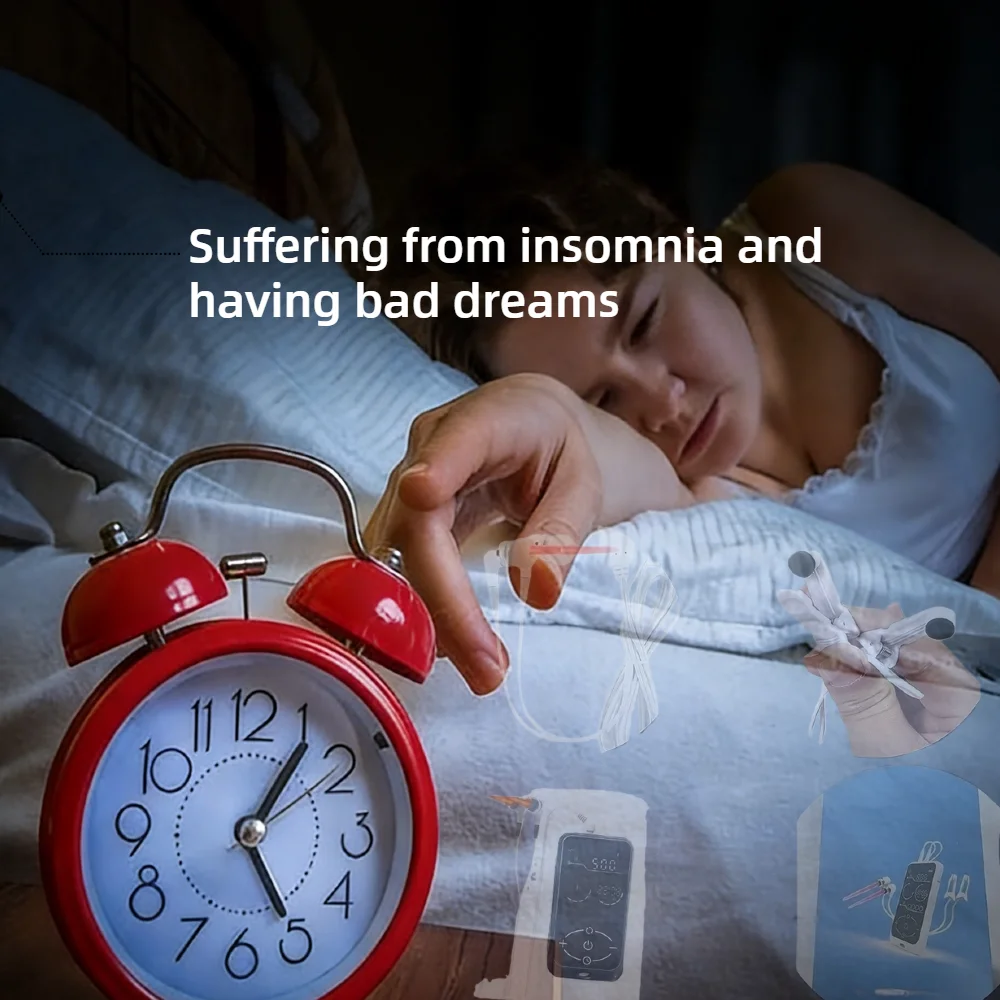 Advanced CES Vagus Nerve TENS Microcurrent Therapy Device for Resistant Insomnia and Anxiety
