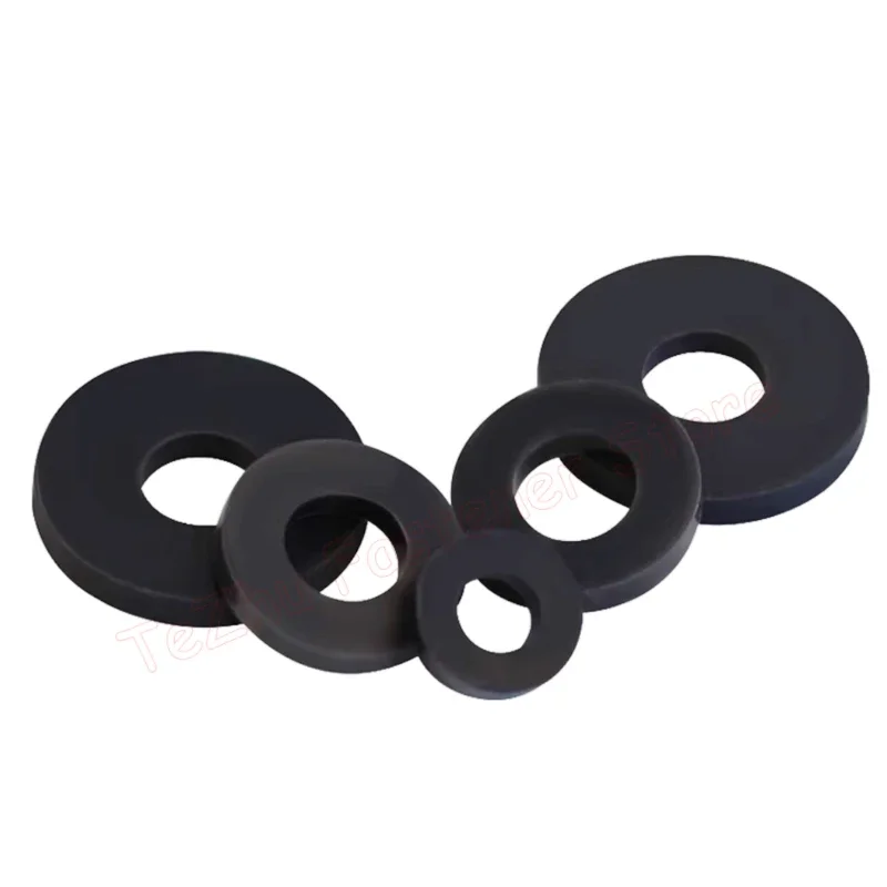 20/100pcs M3 M4 M5 M6 M8 M10 Silicone Screw Gasket Rubber Round Flat Washer Vibration Damping Waterproof Seal Gasket Thick 1-4mm