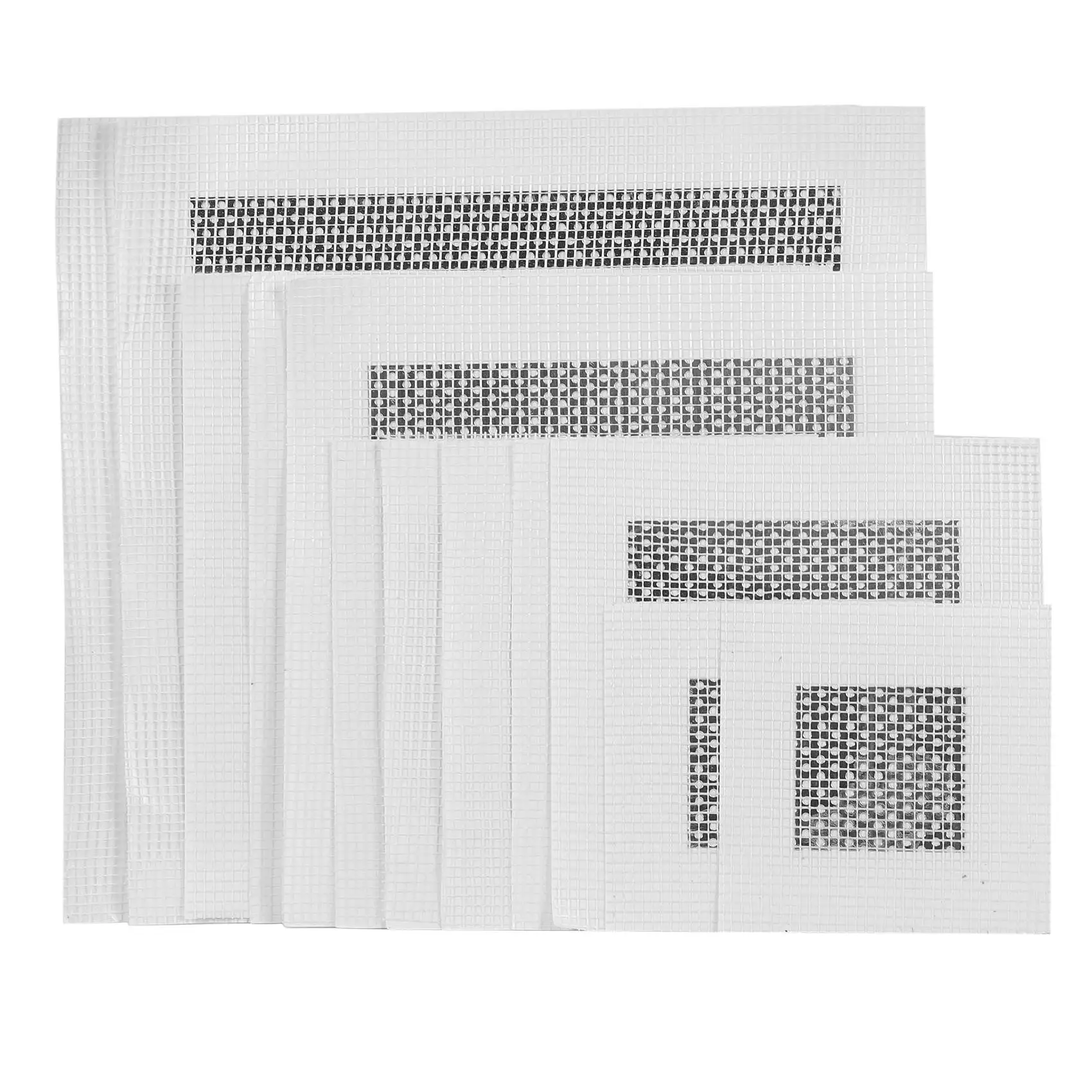 12 Pieces Aluminum Wall Repair Patch Self-Adhesive Wall Repair Patch 2/4/ 6/8 Inch Drywall Repair Tools Screen Patch