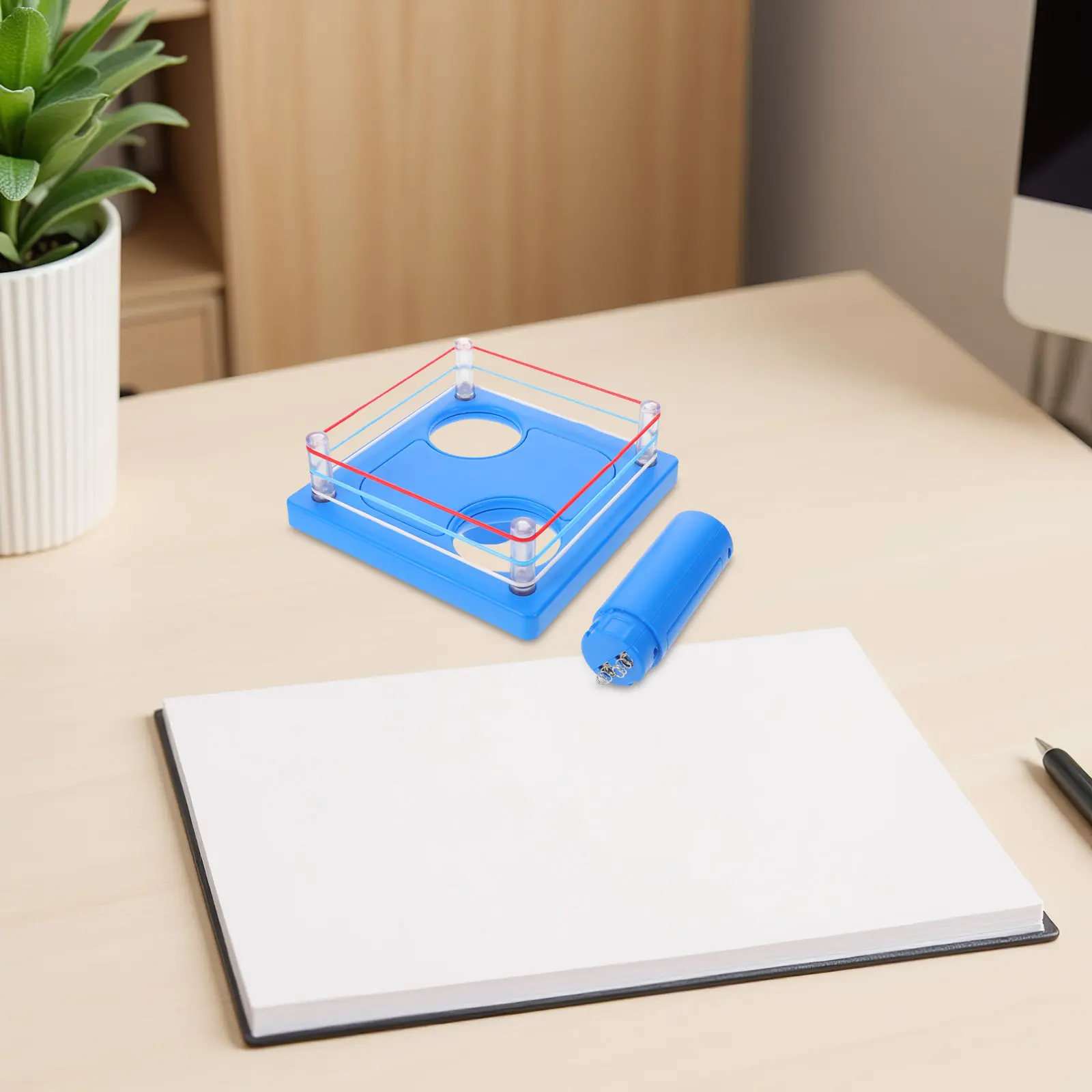 

Interactive Thumb War Ring Blue 2 Player Reaction Training Board Game for Family Hand Challenge Quick Response Wrestling Arena