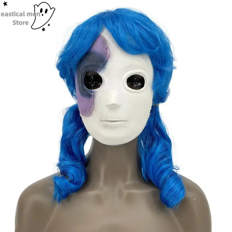 

Funny Sally Face Wig Latex Masks Game Masque Cosplay Props Halloween Party Cosplay Costume Terror Half Face Mask Accessories