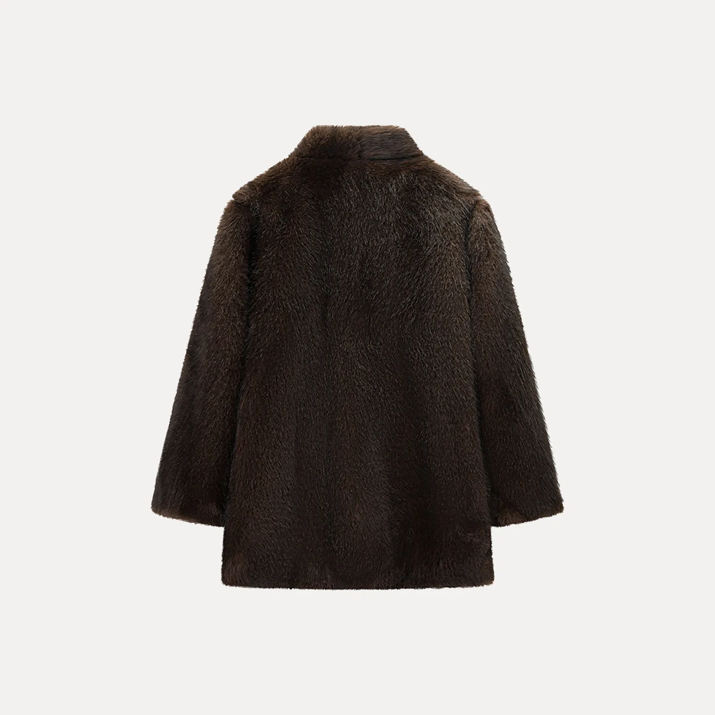 Laid-ba Fur Jaet Women's Faion Personali Simple Match Winter New Arrival 2025 Stand Fit ort Outerwear Coat