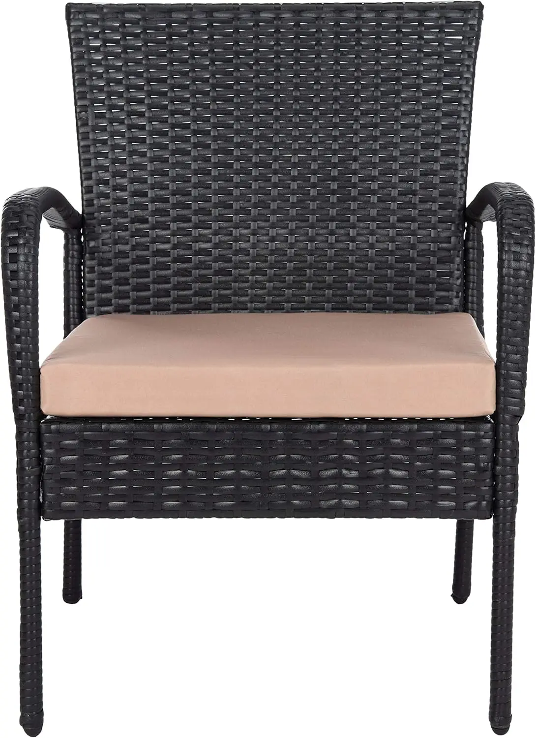 Buitencollectie Moore Rotan/Beige Kussen 3-delige Patio Lounge Bistro Set Met Tafel