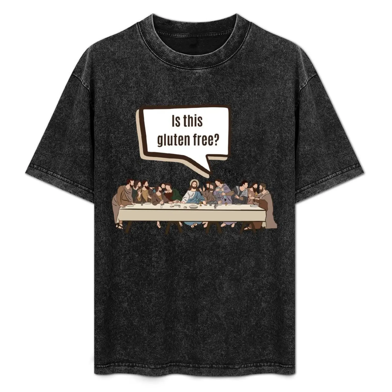 Camiseta sin gluten de la Última Cena de Jesús, camiseta informal de manga corta