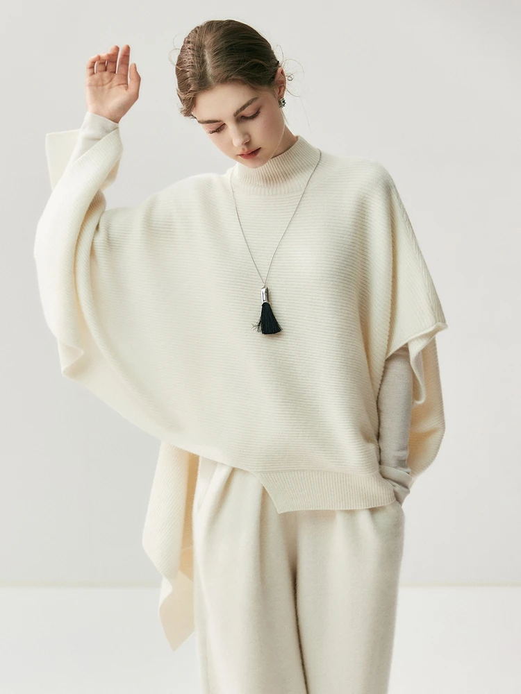 

TLOML новые женские 100% кашемировые асимметричные манжеты с воротником-стойкой, жилет, шаль, осенне-зимняя мода, мягкие теплые кашемировые вязаные топы