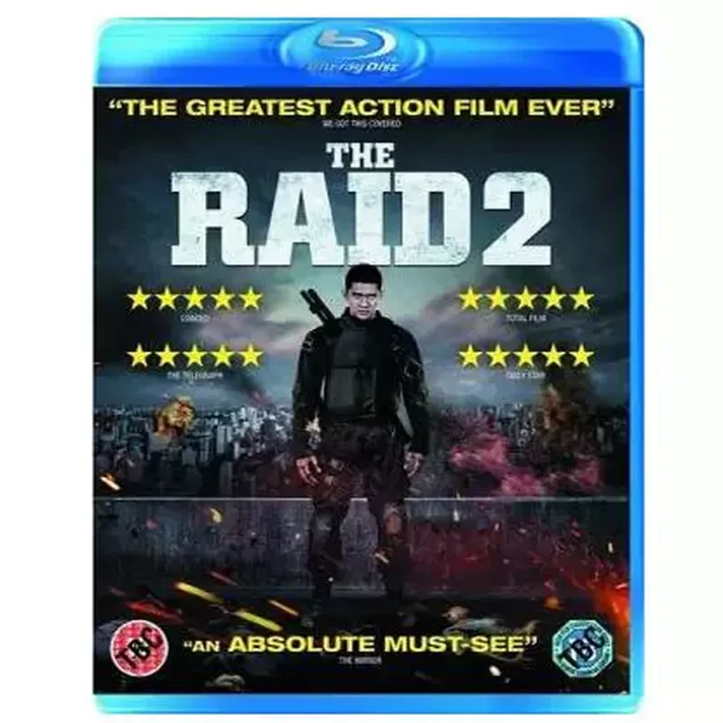 

BD Blu-ray High Definition Indonesian Action Shootout Movie Raid 1 and Raid 2 Thug 2 Disc Box