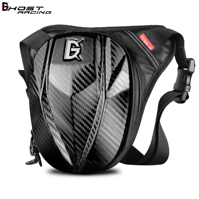 GHOST RACING Motorcycle Leg Bag Unisex Riding Equipment Motorcycle Satchel Rider Bag Motorcycle Travel Bag Waterproof Expanded