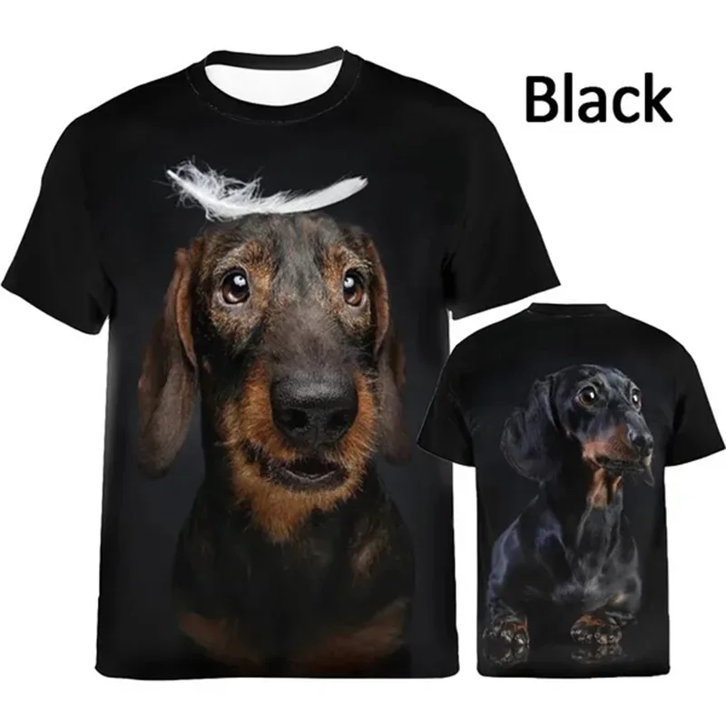 3D Printing Funny Dog Graphic Tshirts Men\'s Short-sleeved Casual Round Neck Tees Shirt Mens Animal Pug Tshirt Streetwear