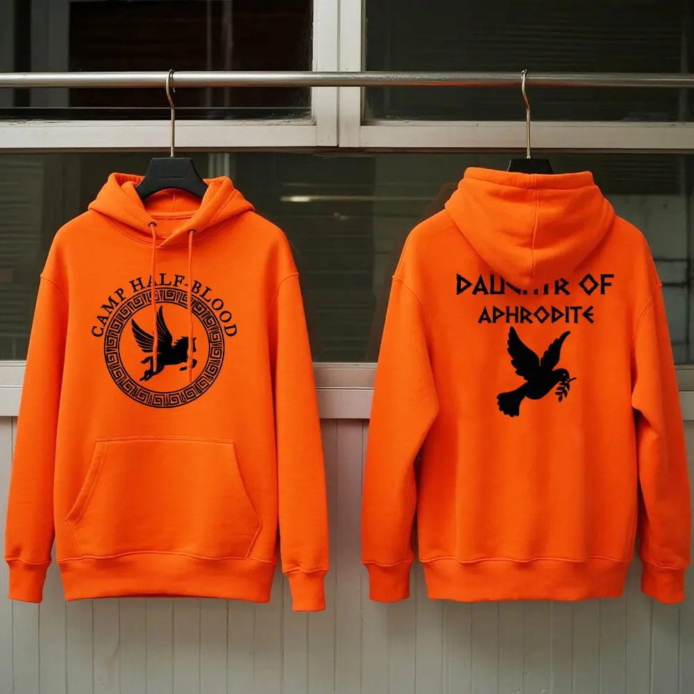Camp Half Blood Hoodies Fall Winter Half Camp Game Men Women Orange Pullovers Percy Jackson Daughter Halloween Men Sweatshirt