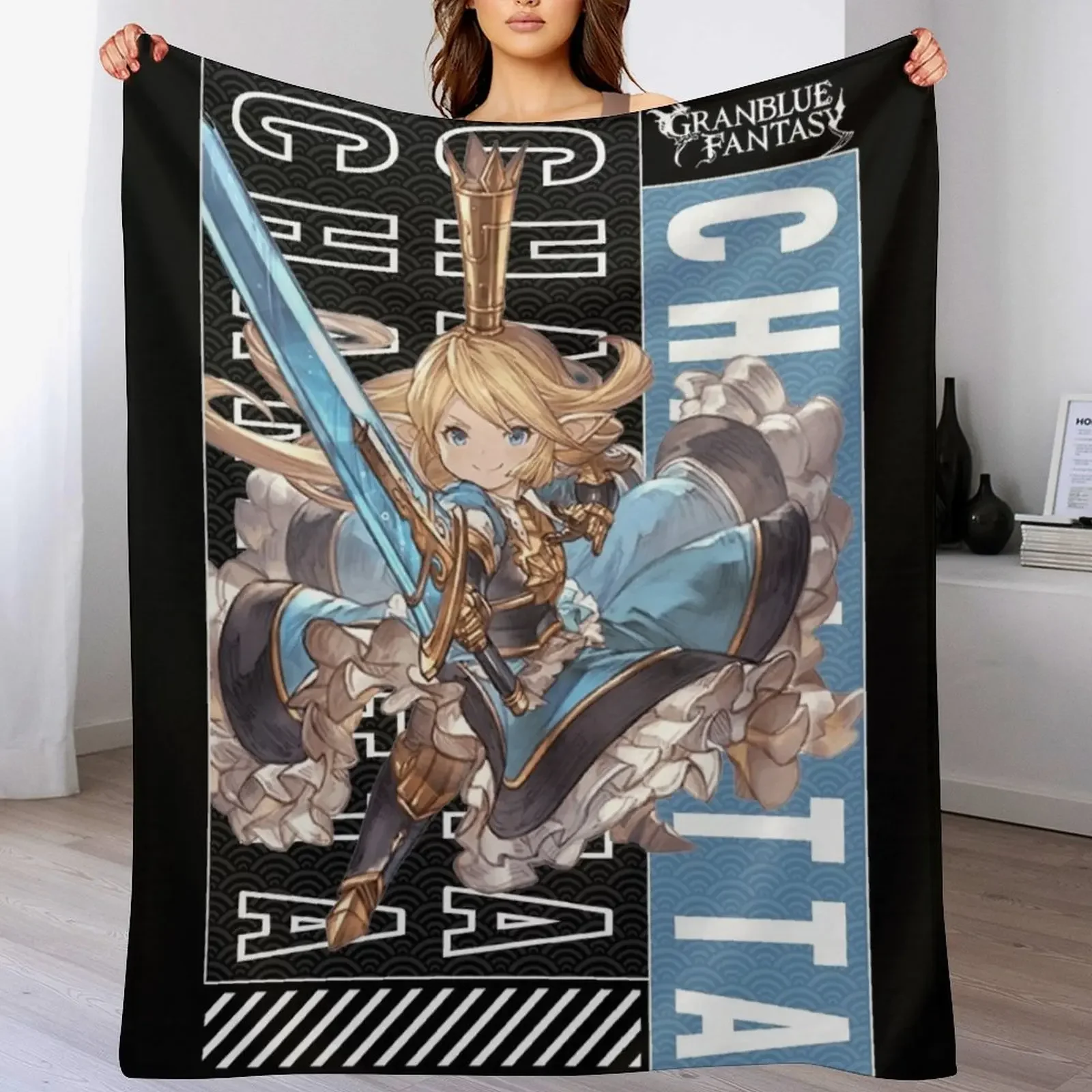 

Charlotta | Granblue Fantasy The Animation Throw Blanket Weighted wednesday Bed manga Blankets