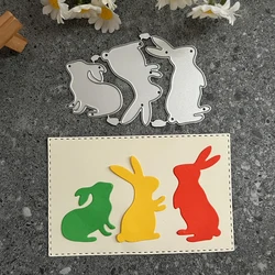 Rabbit Happy Easter Metal Cutting Dies Stencils For DIY Scrapbooking Embossing Handcraft
