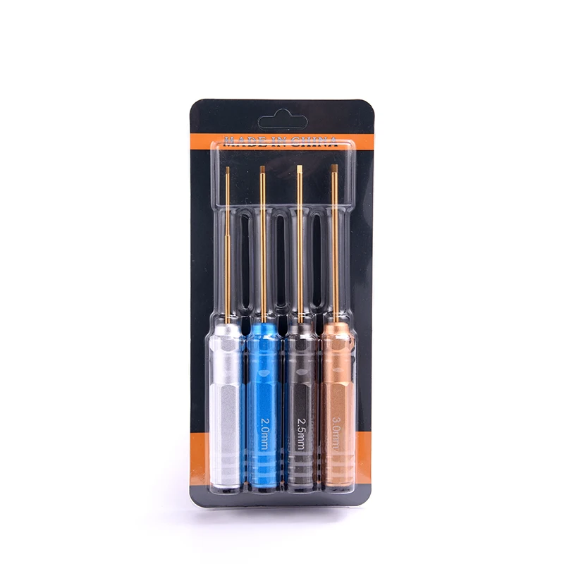 

4pcs Metal Hexagon Screwdriver Repair Tool Kits 1.5mm 2.0mm 2.5mm 3.0mm for RC Helicopters Cars Trucks Building Model TH22788