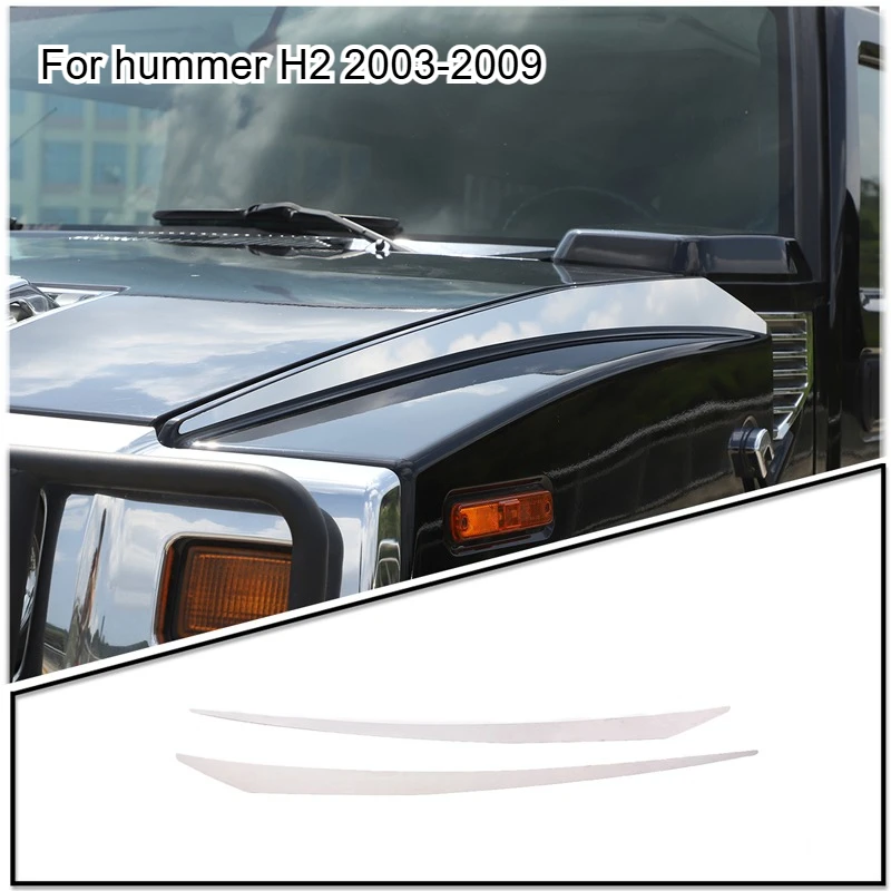 Fit For Hummer H2 2003-09 cover decorative sequins Car hood decorative sequins Car decorative accessories Stainless steel Gloss