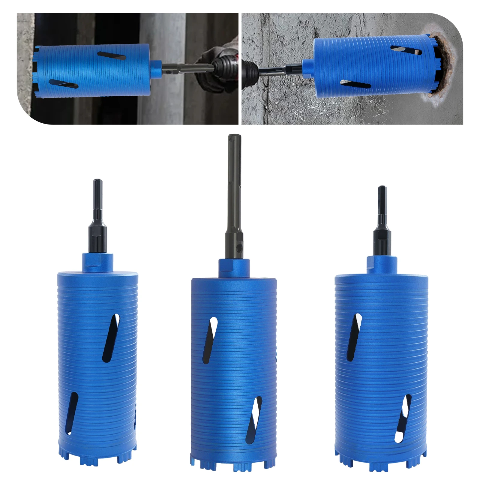 5-8-steel-thread-drill-bitblue-black-drill-bit-with-3-adapters-outer-diameter-1085cm-1275cm-1145cm-for-wall-openings