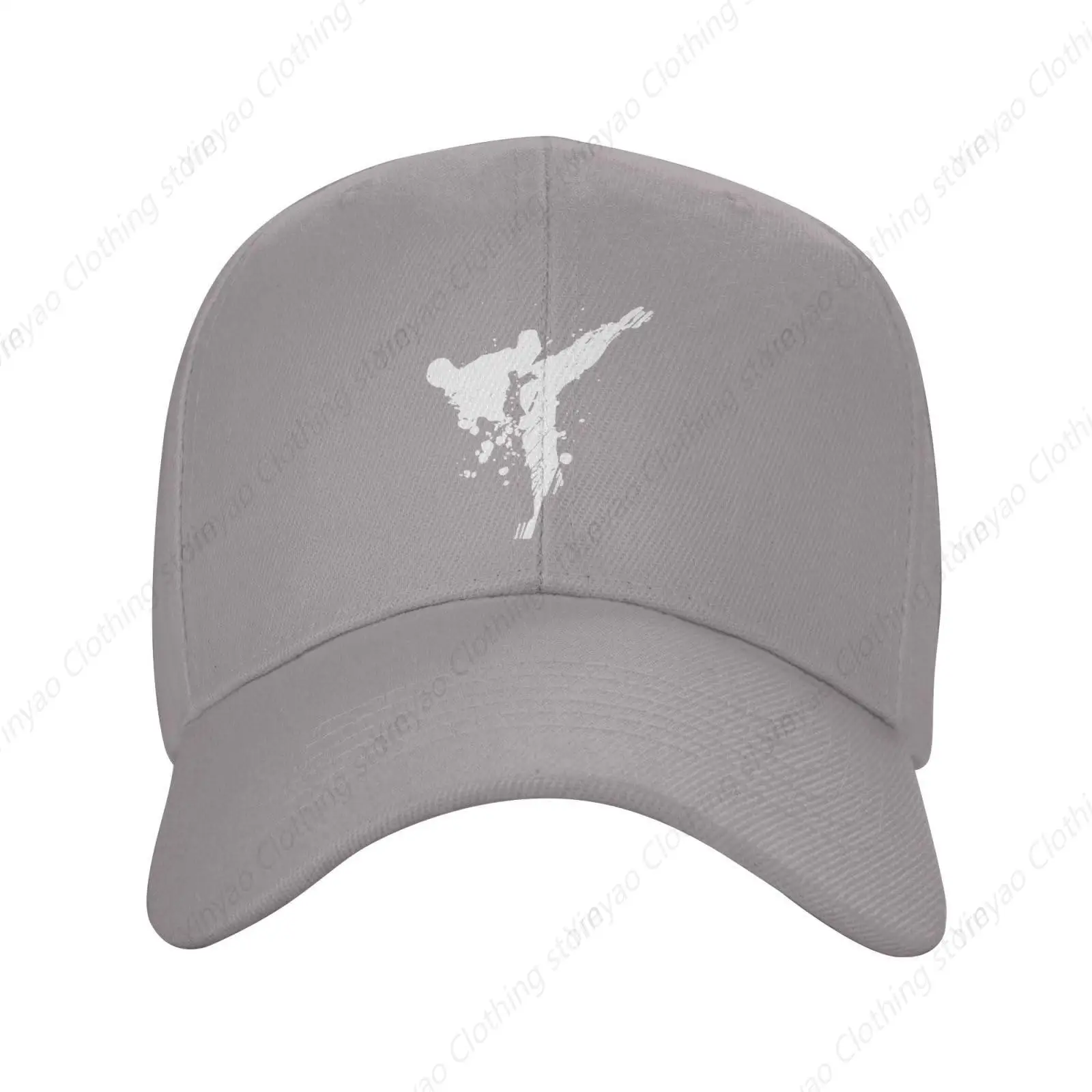 

Taekwondo logo pattern baseball cap men's and women's adjustable fashionable duckbill cap outdoor sports golf truck cap