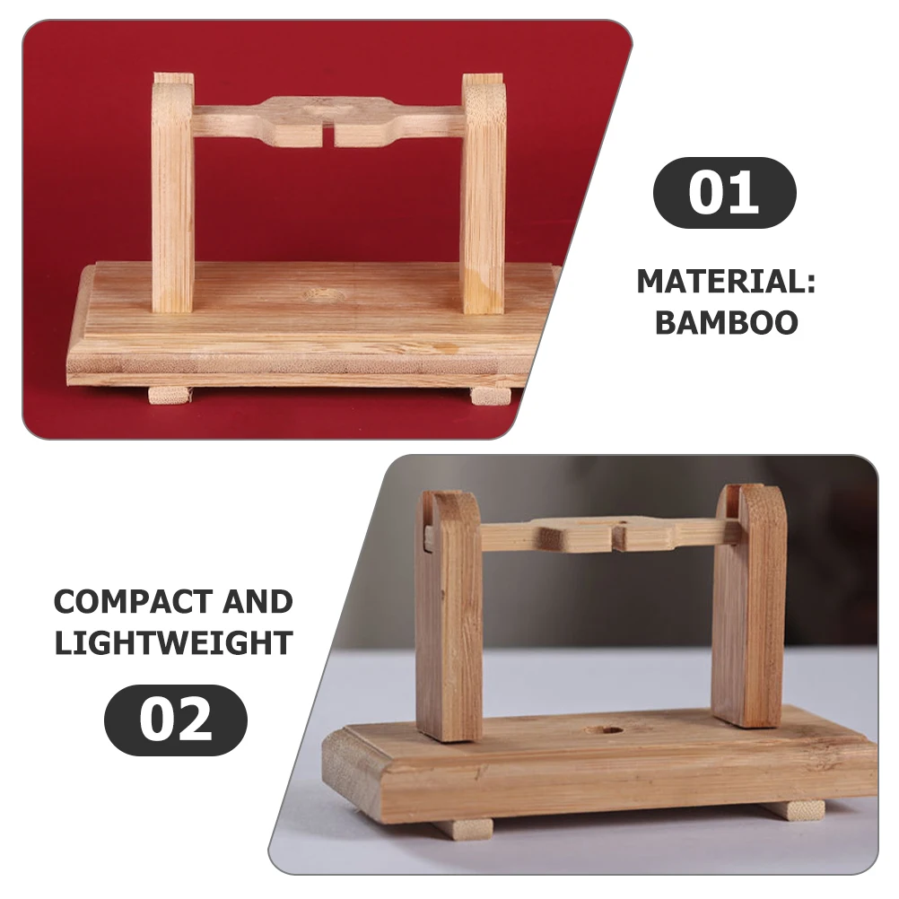 

Fan Bracket Display Bamboo Holder for H Fans Traditional Chinese Style Fan St Sturdy Wooden Base Smooth Surface