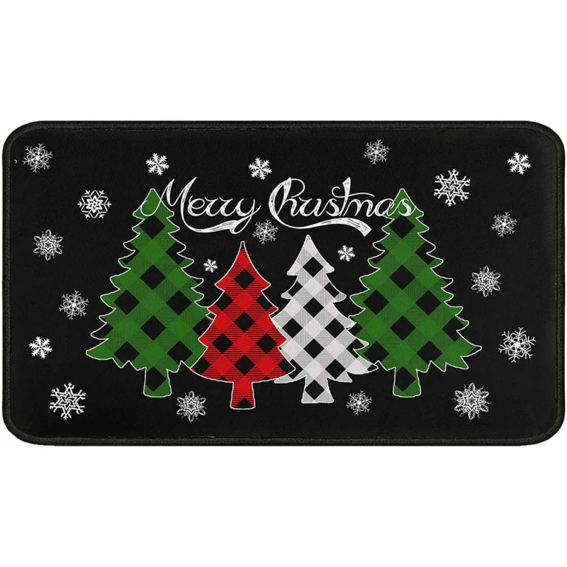 

Christmas doormat outdoor leisure fashionable anti slip and dirt resistant decoration washable floor mat indoor and outdoor