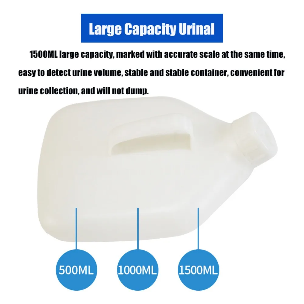 Male Senior Urine Receiver Paralyzed Incontinence Post-operative Patients Urinal Toilet  Emergency Closestool Supplies 1500ML