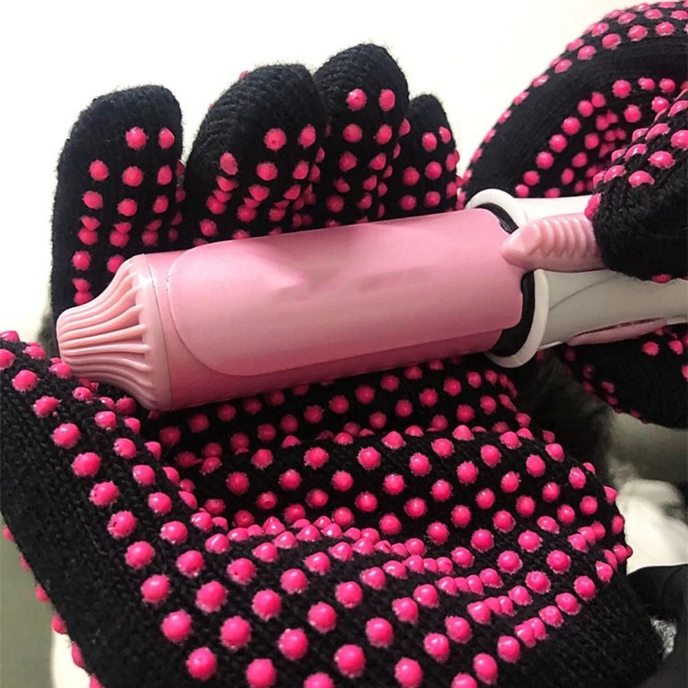 3Pcs Double Side Silicone Anti-Scald Gloves Hairdressing Salon Perm Curling Gloves Mittens Five Finger Hair Styling Tools