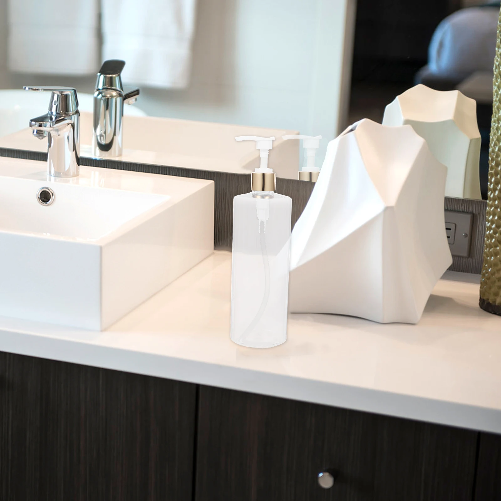 

1pc Shampoo Container Lotion Bathroom Plastic Dispenser Travel Hand Leak Proof Bottle Space Saving