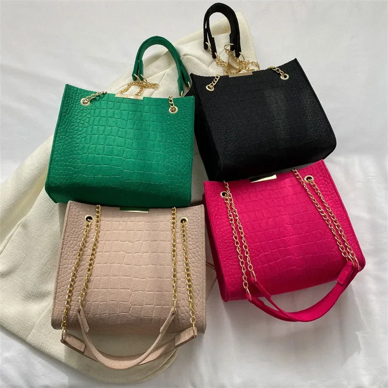 New Fashion Crossbody Bags Large Capacity Shoulder Bag Solid Color Ladies Purse Designer Luxury Handbag Chain Tote Bags Bolsa