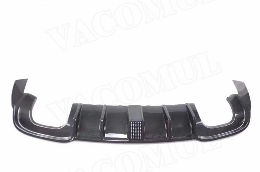 VACOMUL Carbon Fiber Rear Bumper Lip Spoiler Diffuser with LED Light for Audi A3 Sline S3 RS3 2017 -2019 Back Bumper Guard Car