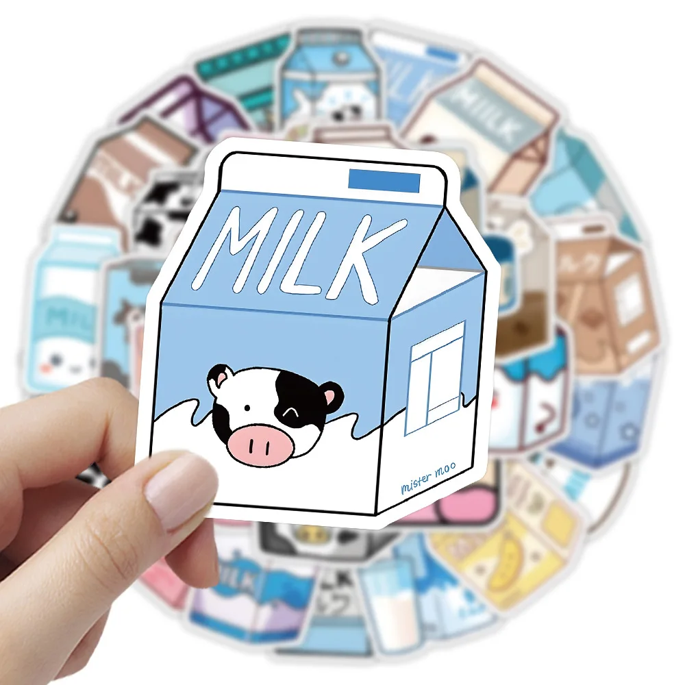

10/30/50PCS Milk Meme Stickers Funny Food Graffiti Sticker Kids Toys Luggage Laptop Phone Guitar Bike Decoration Cartoon Decals