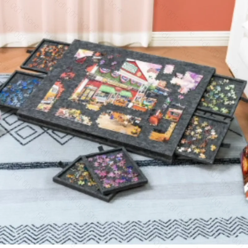 Puzzle Workbench, Universal 2000-Piece Puzzle Mat Felt Shelf Storage Tool Puzzle Sorting Board