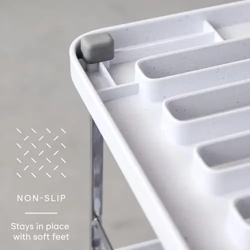 

Adjustable 3-Level Cabinet Organizer For Kitchen Pantry With Non-Slip Feet And Compartments For Wrap Foil Storage
