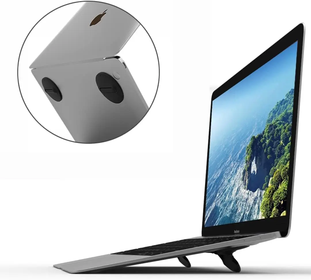 

Ultra-Portable Invisible Laptop Stand, Ergonomic Keyboard Riser, Self-Adhesive Laptop Feet, Mini Foldable Cooling Pad