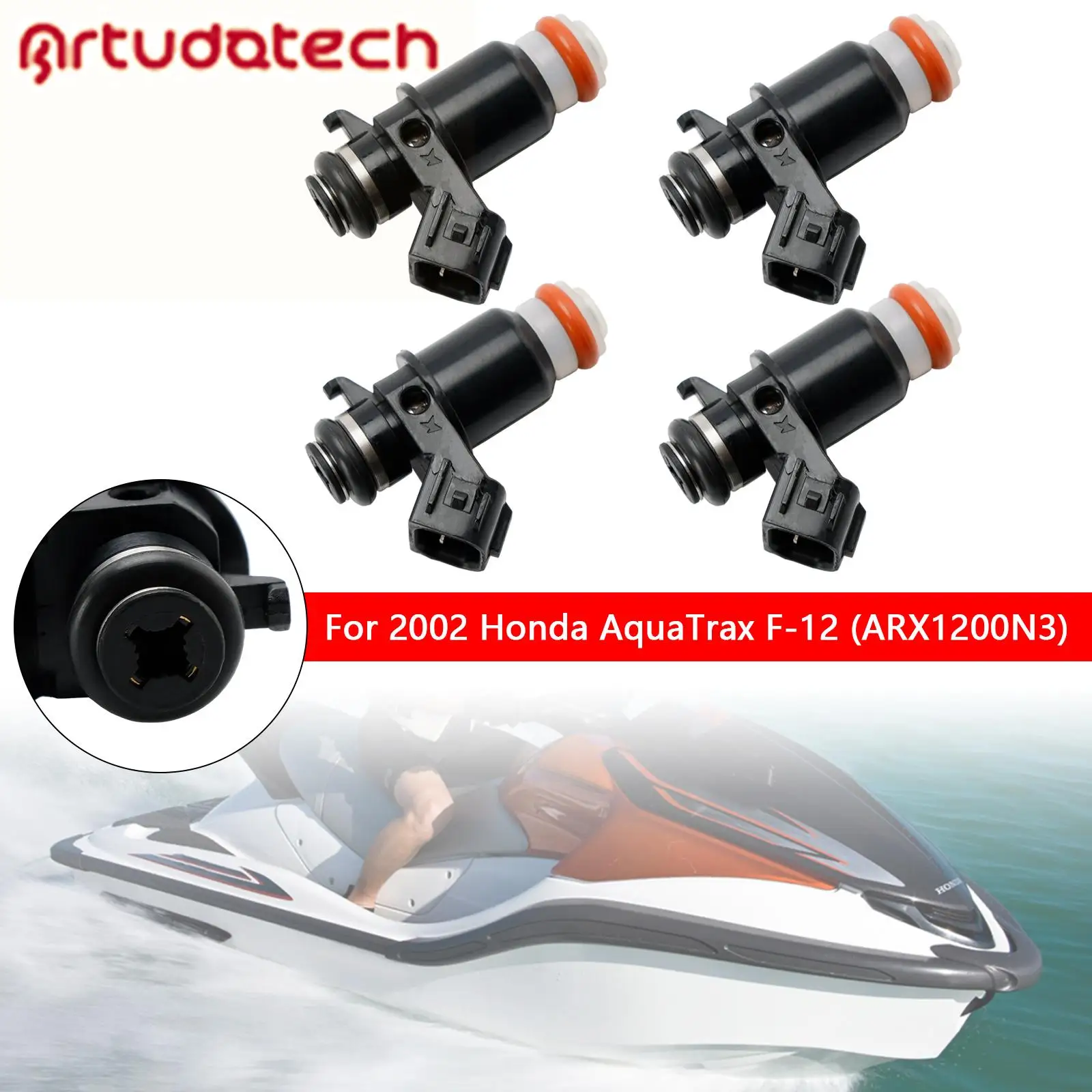 

Топливные форсунки для Honda AquaTrax F12 F12X 02-07 R12 R12X 03-07, 4 шт., 16450-HW1-672