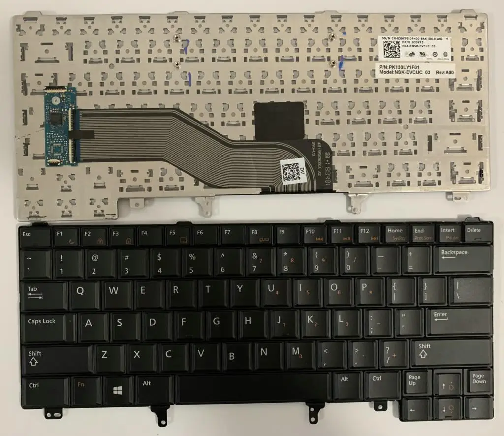 New US keyboard for Dell Latitude E6220 E6230 E6430s E6420  030YP5 English without Point Stick black NSK-DVCUC