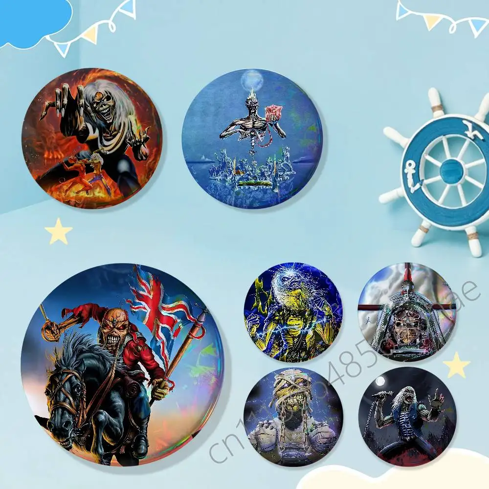 For I-Iron Run For Your M-Maiden Brooches Cute Cartoon Badge Jacket Jeans Lapel Pin Gift Accessorie